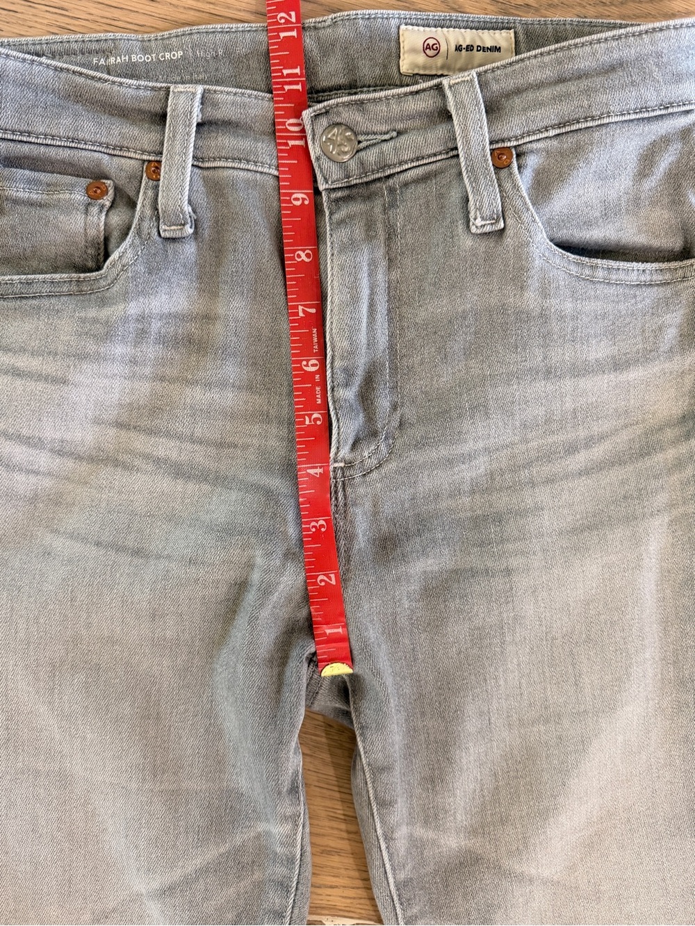 AG Farrah Boot Cut High Rise Grey Jeans - Picture 10 of 12